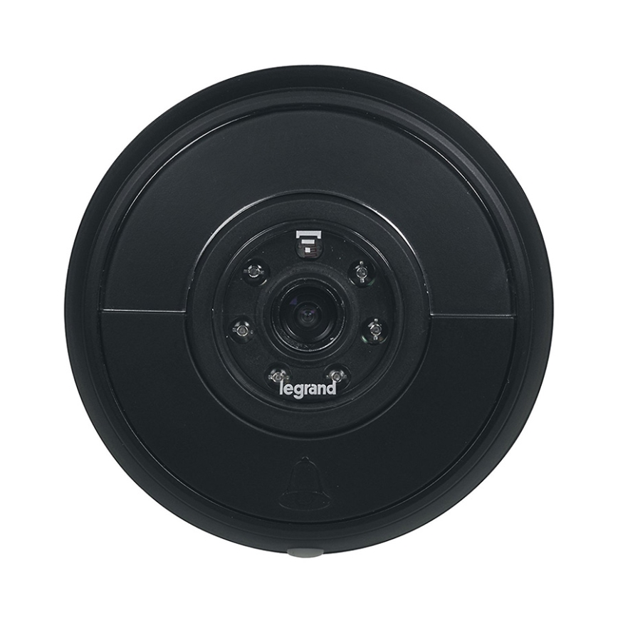 Legrand 94231 - Timbre inalámbrico + WIFI cámara ELIOT negro IP44