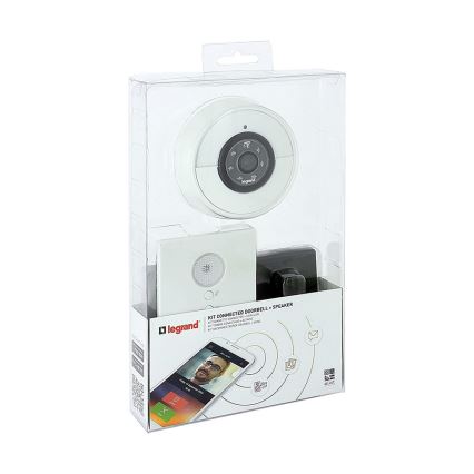 Legrand 94232 - Timbre inalámbrico + WIFI cámara ELIOT blanco IP44