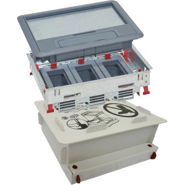 LEGRAND - Caja de suelo para concreto 12 módulos (6 dispositivos 45x45)