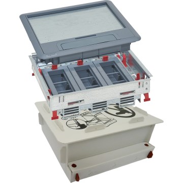 LEGRAND - Caja de suelo para concreto 18 módulos (9 dispositivos 45x45)