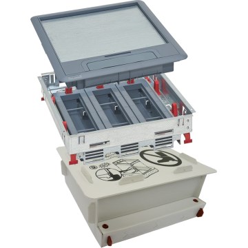 LEGRAND - Caja de suelo para concreto 24 módulos (12 dispositivos 45x45)
