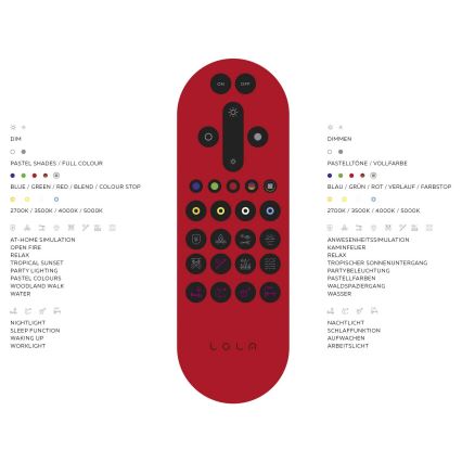 Leuchten Direkt 11212-16 - Lámpara de pie LED RGBW regulable NAOMI LED/10W/230V Wi-Fi TUYA + mando a distancia