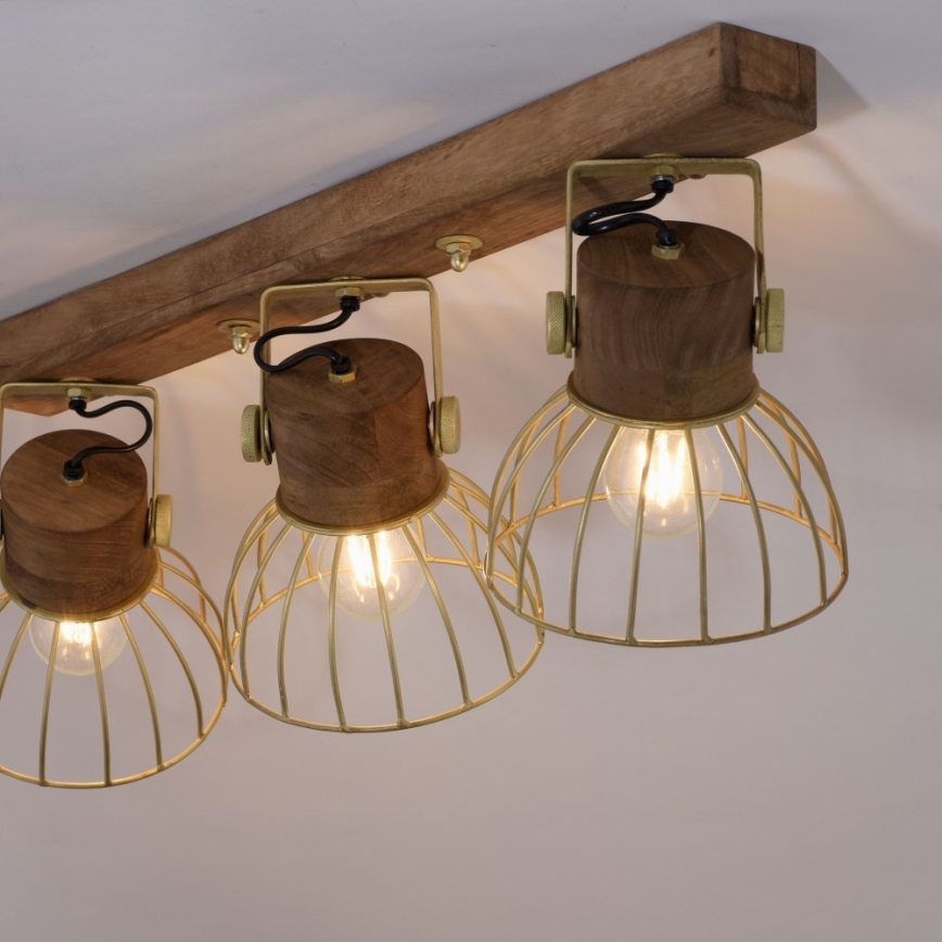 Leuchten Direkt 11488-60 - Foco ALAMI 3xE27/25W/230V mango árbol