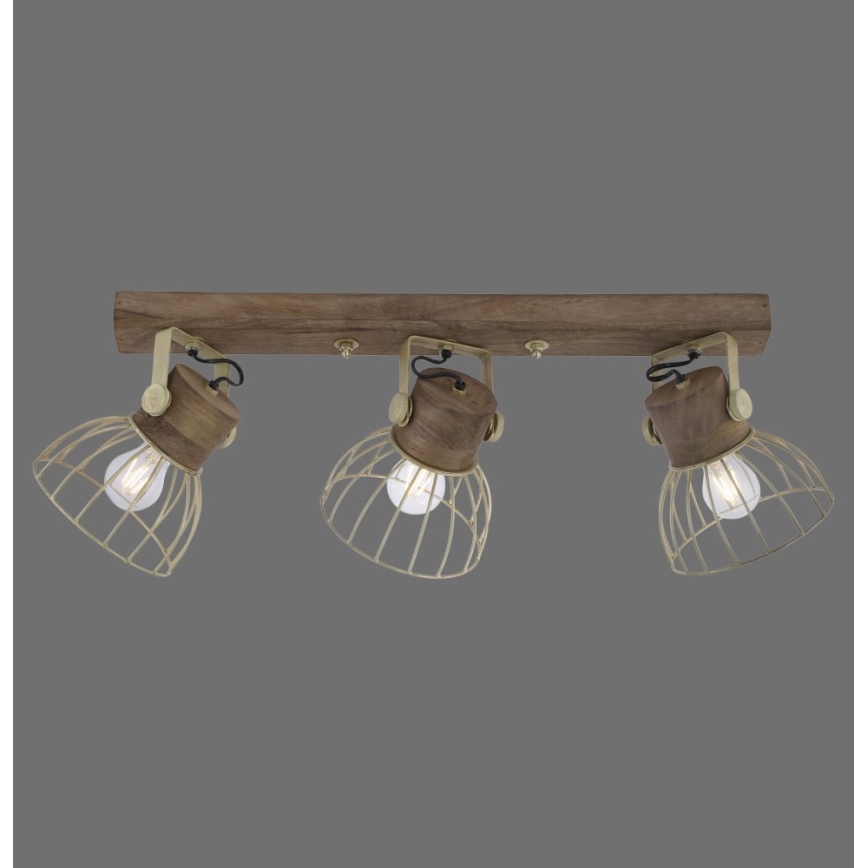 Leuchten Direkt 11488-60 - Foco ALAMI 3xE27/25W/230V mango árbol