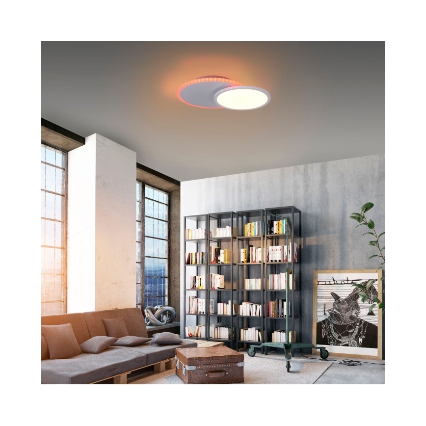Leuchten Direkt 11662-16 - Plafón LED RGB regulable ARENDA LED/21W/230V + control remoto