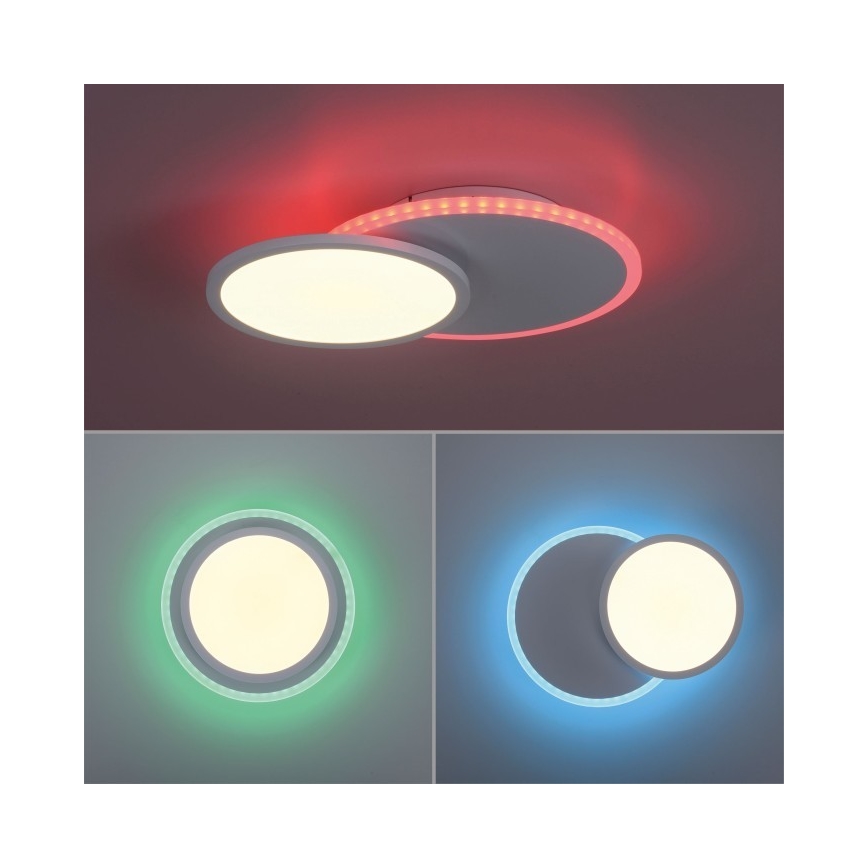 Leuchten Direkt 11662-16 - Plafón LED RGB regulable ARENDA LED/21W/230V + control remoto