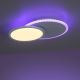 Leuchten Direkt 11662-16 - Plafón LED RGB regulable ARENDA LED/21W/230V + control remoto
