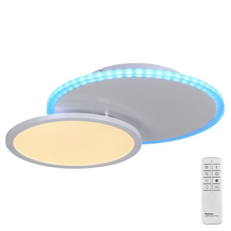 Leuchten Direkt 11662-16 - Plafón LED RGB regulable ARENDA LED/21W/230V + control remoto
