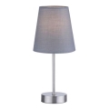 Leuchten Direkt 11680-15 - Lámpara de mesa HEINRICH 1xE14/40W/230V gris