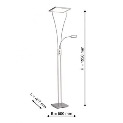 Leuchten Direkt 11722-55 - Lámpara LED regulable MARIAN LED/25W/230V + LED/3,6W