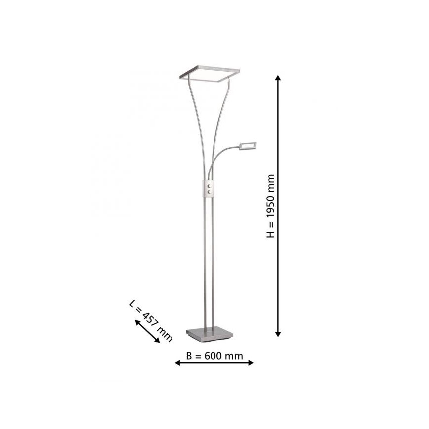 Leuchten Direkt 11722-55 - Lámpara LED regulable MARIAN LED/25W/230V + LED/3,6W