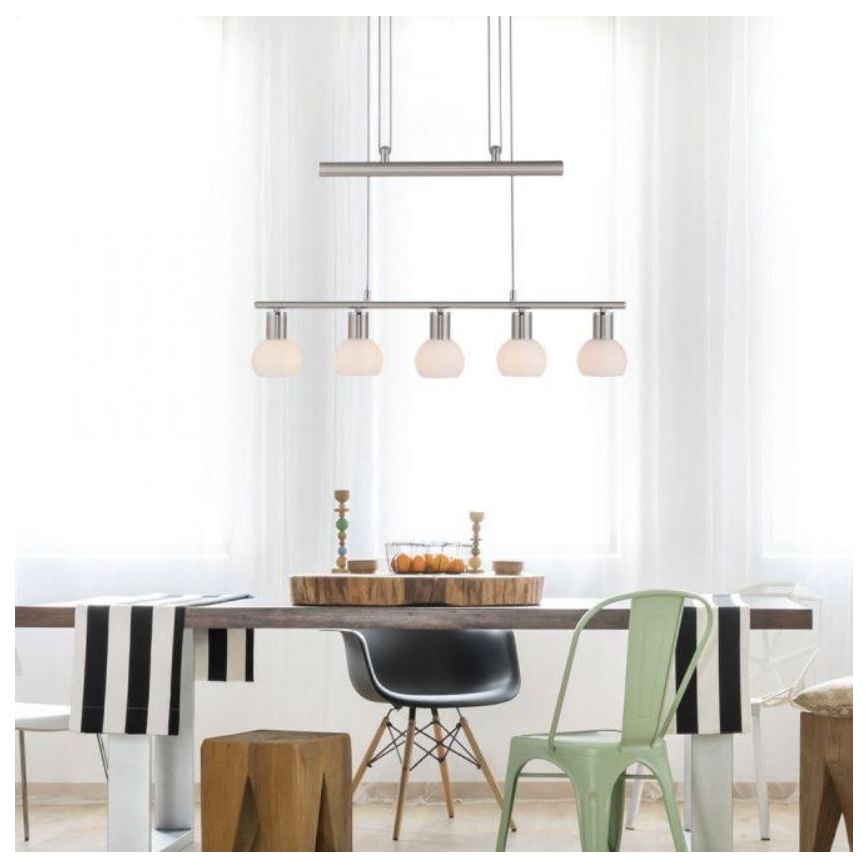 Leuchten Direkt 11939-55 - Lámpara colgante BENEDICTO 5xE14/40W/230V