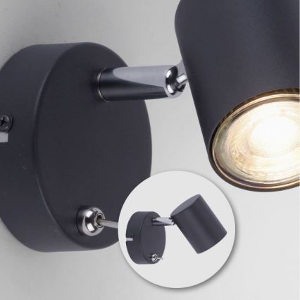 Leuchten Direkt 11941-13 - Foco LED de pared TARIK 1xGU10/5W/230V negro