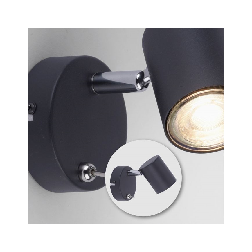 Leuchten Direkt 11941-13 - Foco LED de pared TARIK 1xGU10/5W/230V negro
