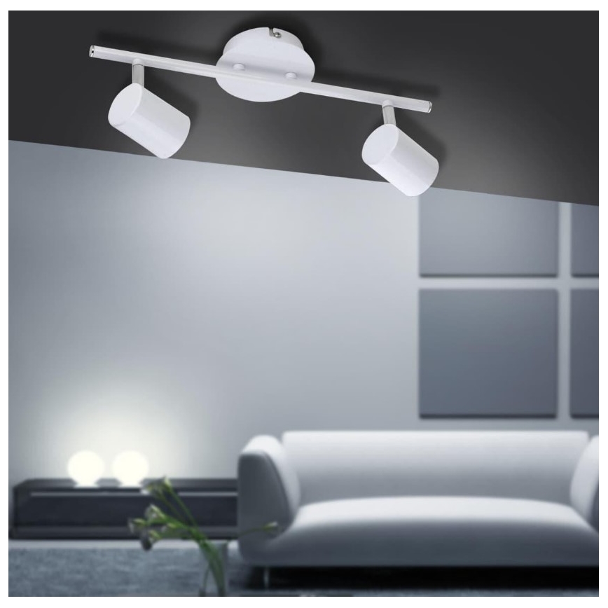 Leuchten Direkt 11942-16 - Foco LED TARIK 2xGU10/5W/230V blanco