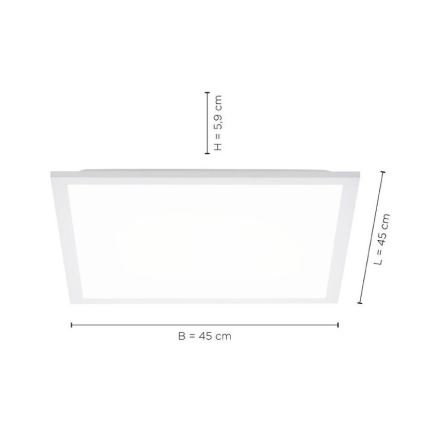 Leuchten Direkt 12201-16 - Plafón LED FLAT LED/22W/230V