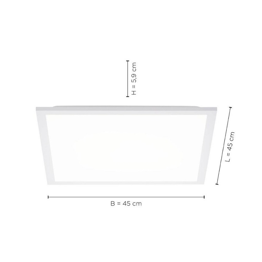 Leuchten Direkt 12201-16 - Plafón LED FLAT LED/22W/230V