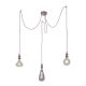 Leuchten Direkt 13571-20 - Lámpara colgante DIY 3xE27/60W/230V cobre
