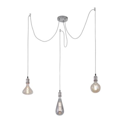 Leuchten Direkt 13571-55 - Lámpara colgante DIY 3xE27/60W/230V araña cromo mate
