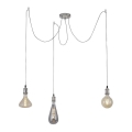 Leuchten Direkt 13571-55 - Lámpara colgante DIY 3xE27/60W/230V cromo mate