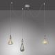 Leuchten Direkt 13571-55 - Lámpara colgante DIY 3xE27/60W/230V cromo mate