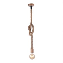 Leuchten Direkt 13572-79 - Lámpara colgante DIY 1xE27/10W/230V marrón