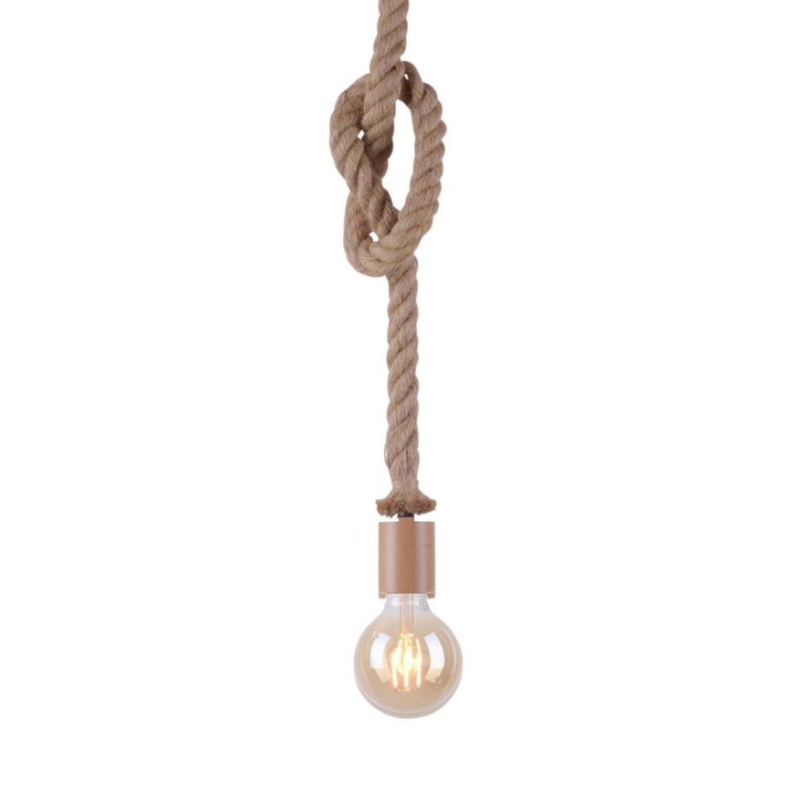 Leuchten Direkt 13572-79 - Lámpara colgante DIY 1xE27/10W/230V marrón