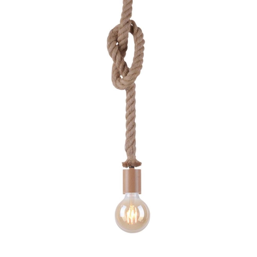 Leuchten Direkt 13572-79 - Lámpara colgante DIY 1xE27/10W/230V marrón