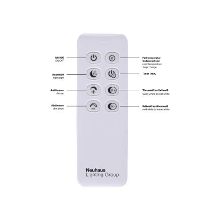 Leuchten Direkt 14017-55 - Plafón LED regulable IVEN 2xLED/20W/230V + mando a distancia