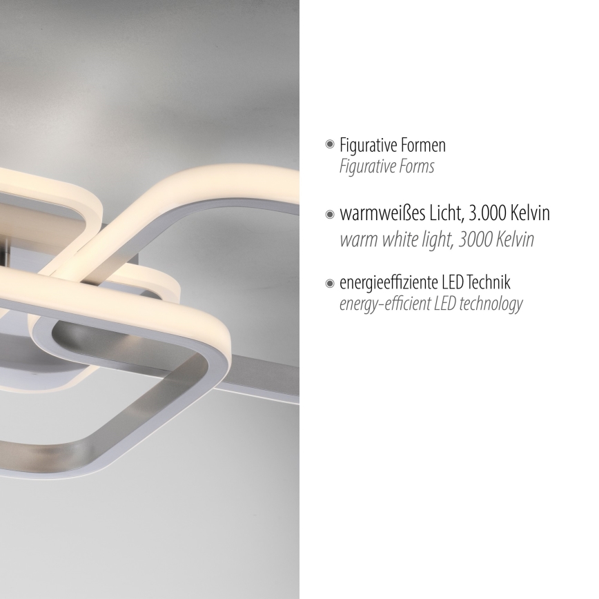 Leuchten Direkt 14117-55 - Plafón LED LED/36W/230V cromo mate