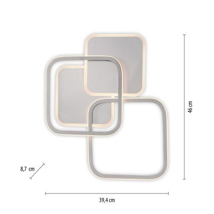 Leuchten Direkt 14117-55 - Plafón LED LED/36W/230V cromo mate