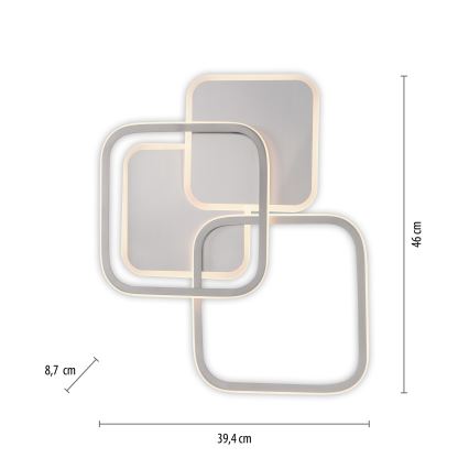 Leuchten Direkt 14117-55 - Plafón LED LED/36W/230V cromo mate