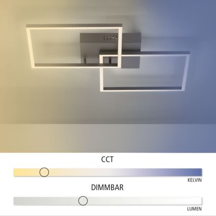 Leuchten Direkt 14141-18 - LED Plafón regulable IVEN 2xLED/13,5W/230V + CR