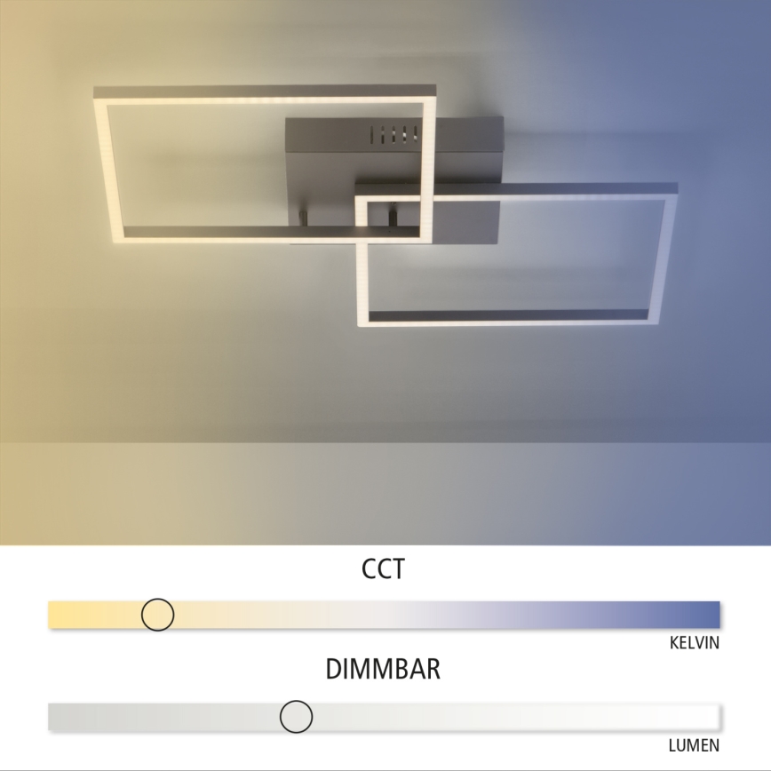 Leuchten Direkt 14141-18 - LED Plafón regulable IVEN 2xLED/13,5W/230V + CR