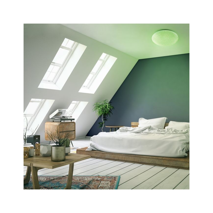 Leuchten Direkt 14241-16 - Plafón LED RGB regulable SKYLER LED/5,6W/230V + mando a distancia