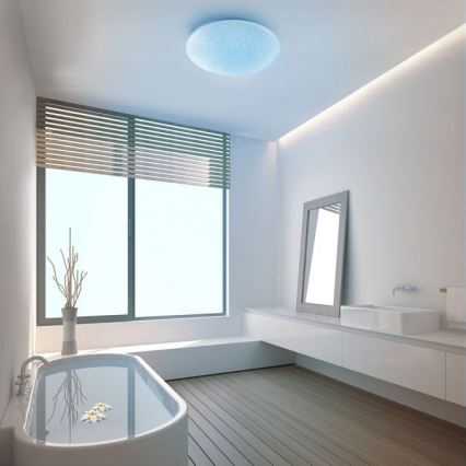 Leuchten Direkt 14241-16 - Plafón LED RGB regulable SKYLER LED/5,6W/230V + mando a distancia