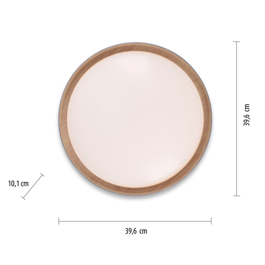 Leuchten Direkt 14347-15 - Lámpara de techo LED regulable EMILIA LED/28,8W/230V gris