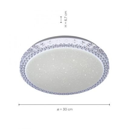 Leuchten Direkt 14370-00 - Plafón LED regulable FRIDA LED/12W/230V