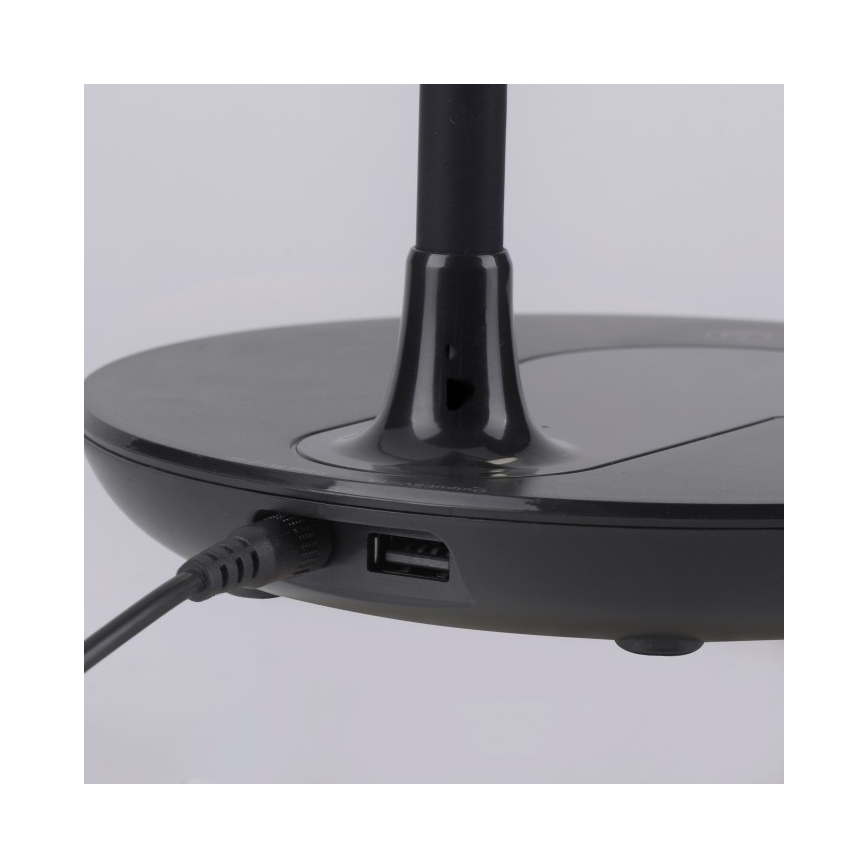Leuchten Direkt 14416-18 - Lámpara de mesa LED regulable con cargador inalámbrico ASTRID LED/5W/230V 3000/4000/5500K + USB