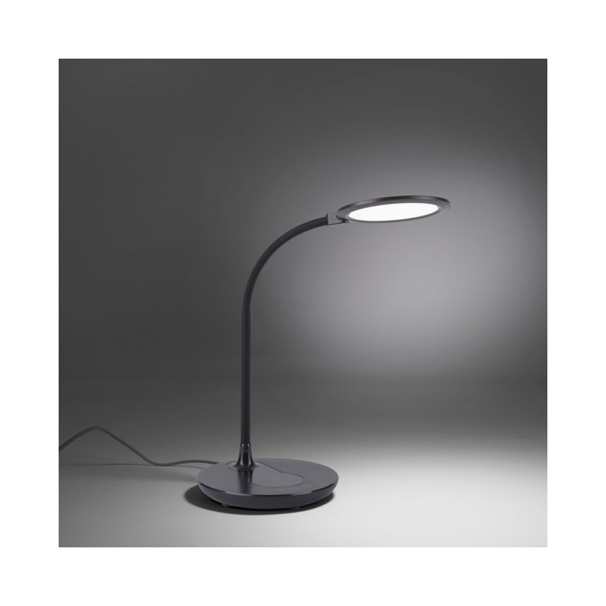 Leuchten Direkt 14416-18 - Lámpara de mesa LED regulable con cargador inalámbrico ASTRID LED/5W/230V 3000/4000/5500K + USB