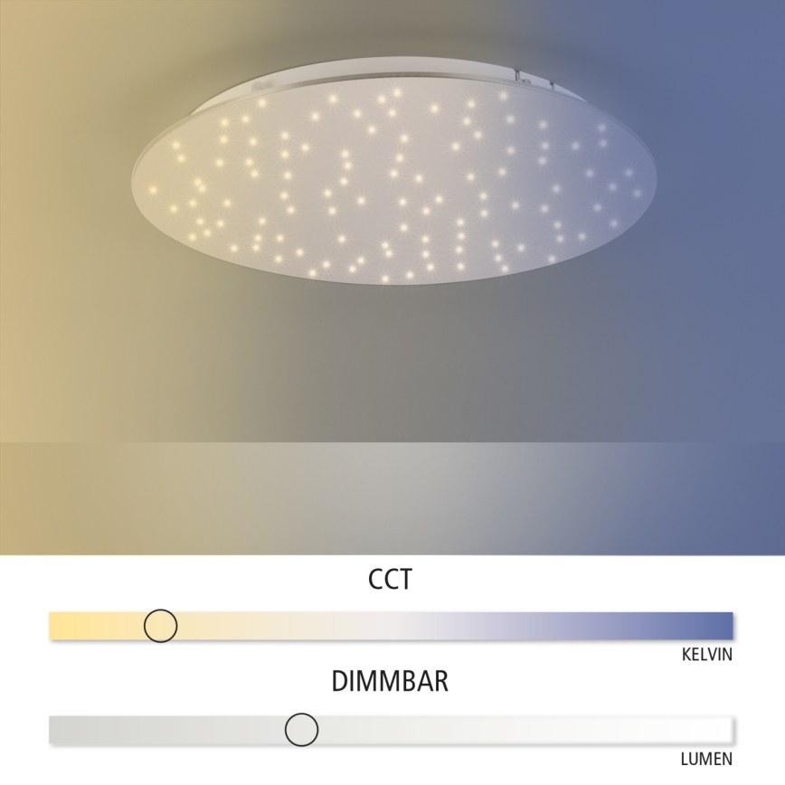 Leuchten Direkt 14673-55 - LED Plafón regulable SPARKLE LED/18W/230V + CR