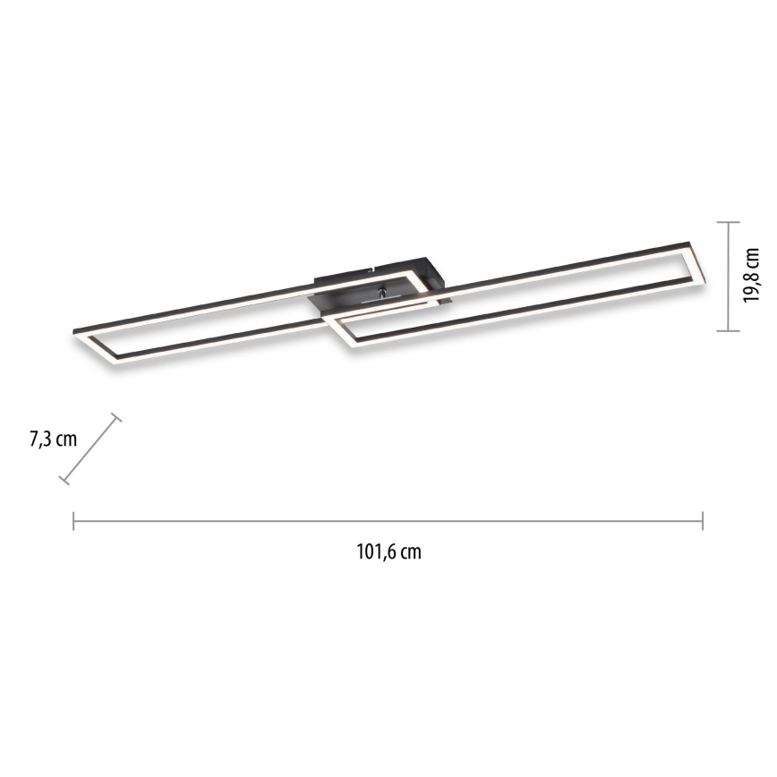 Leuchten Direkt 14691-18 - Plafón LED regulable IVEN LED/36W/230V