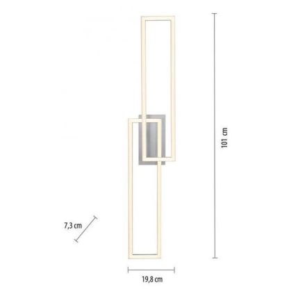 Leuchten Direkt 14691-55 - Lámpara de techo LED regulable IVEN 2xLED/18W/230V