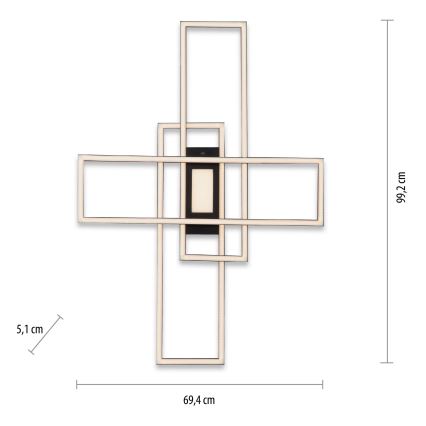 Leuchten Direkt 14693-18 - Plafón LED regulable ASMIN LED/48W/230V