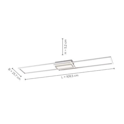 Leuchten Direkt 14711-55 - Plafón LED regulable ASMIN LED/42W/230V 3000-5000K + mando a distancia