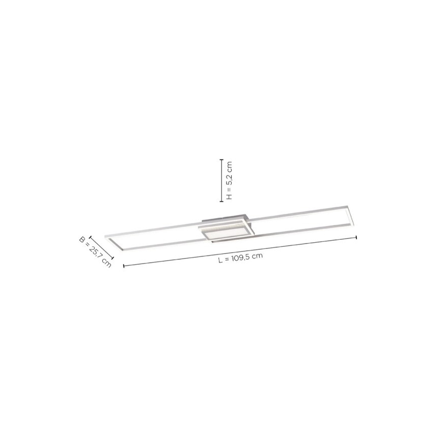Leuchten Direkt 14711-55 - Plafón LED regulable ASMIN LED/42W/230V 3000-5000K + mando a distancia