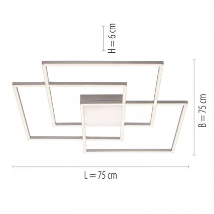 Leuchten Direkt 14713-55 - Lámpara de superficie LED regulable ASMIN LED/45W/230V 3000-5000K + mando a distancia