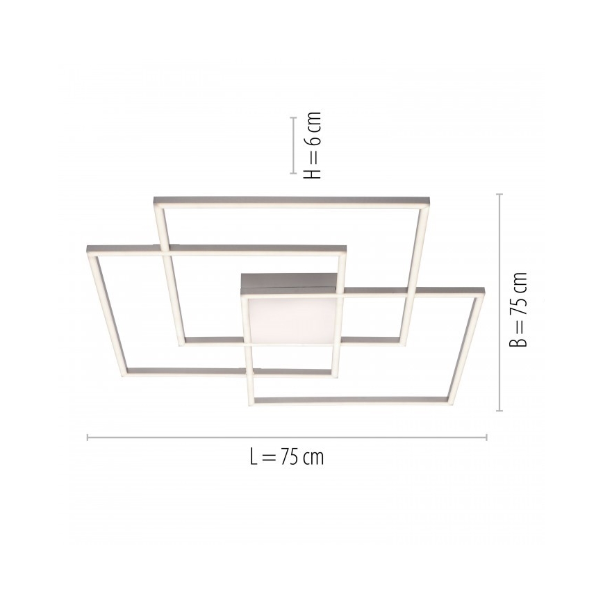 Leuchten Direkt 14713-55 - Lámpara de superficie LED regulable ASMIN LED/45W/230V 3000-5000K + mando a distancia