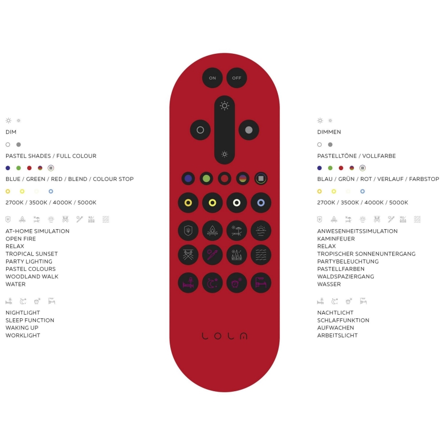 Leuchten Direkt 14742-16 - Plafón LED RGB regulable JUPI LOLASMART LED/18W/230V Tuya 2700-5000K + mando a distancia