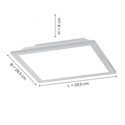 Leuchten Direkt 14754-21 - Plafón LED regulable FLAT LED/20W/230V 2700K-5000K + mando a distancia